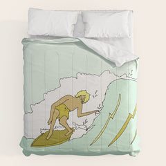 70s outer banks surf // retro surf by surfy birdy Comforter