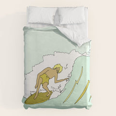 70s outer banks surf // retro surf by surfy birdy Duvet Cover