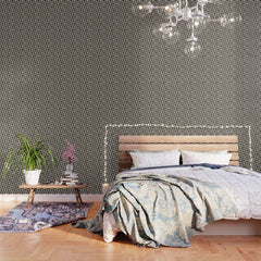 90s flowers checkers cream and black Wallpaper