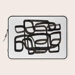 Writing On The Wall' Mid Century Modern Fun Abstract Shapes  Laptop Sleeve