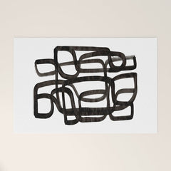 Writing On The Wall' Mid Century Modern Fun Abstract Shapes  Welcome Mat