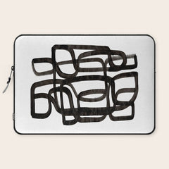 Writing On The Wall' Mid Century Modern Fun Abstract Shapes  Laptop Sleeve
