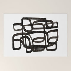 Writing On The Wall' Mid Century Modern Fun Abstract Shapes  Welcome Mat