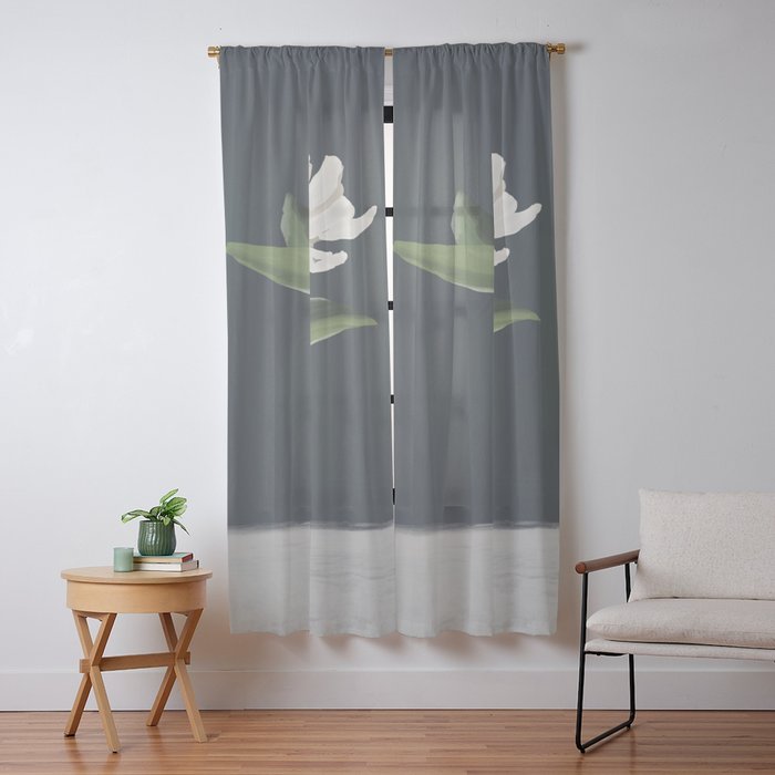 A flower in a vase Window Curtain