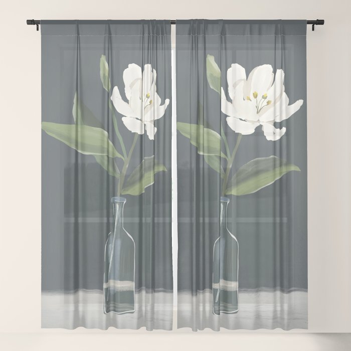 A flower in a vase Window Curtain