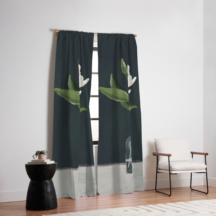 A flower in a vase Window Curtain