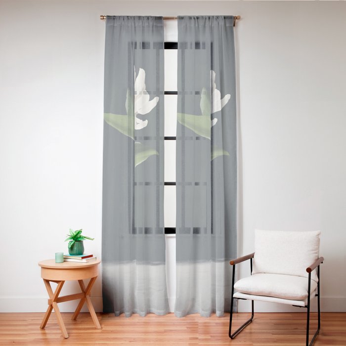 A flower in a vase Window Curtain