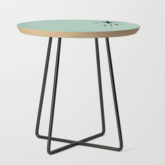 1950s Atomic Age Retro Starbursts in Aqua Mint and Black Side Table