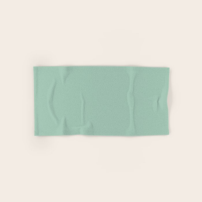 1950s Atomic Age Retro Starbursts in Aqua Mint and Black Bath Towel