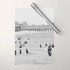 1895 Narragansett Pier and Beach, Narragansett, Rhode Island Wrapping Paper