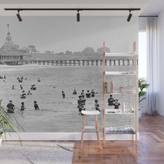 1895 Narragansett Pier and Beach, Narragansett, Rhode Island Wall Mural