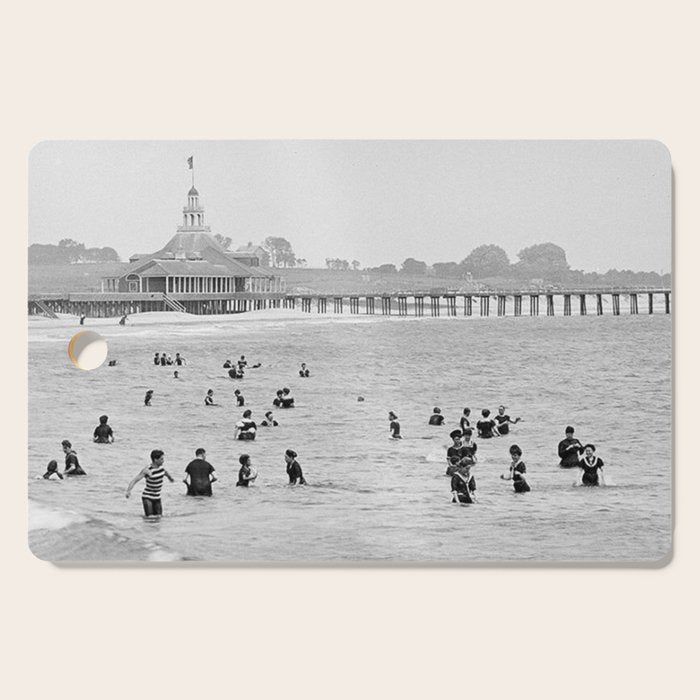 1895 Narragansett Pier and Beach, Narragansett, Rhode Island Cutting Board