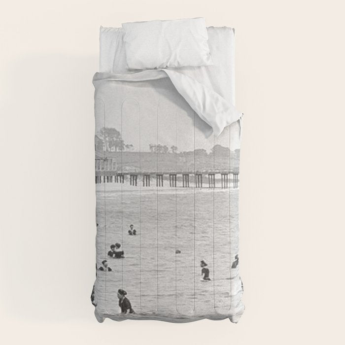 1895 Narragansett Pier and Beach, Narragansett, Rhode Island Comforter