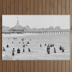 1895 Narragansett Pier and Beach, Narragansett, Rhode Island Outdoor Rug