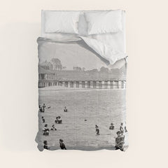 1895 Narragansett Pier and Beach, Narragansett, Rhode Island Comforter