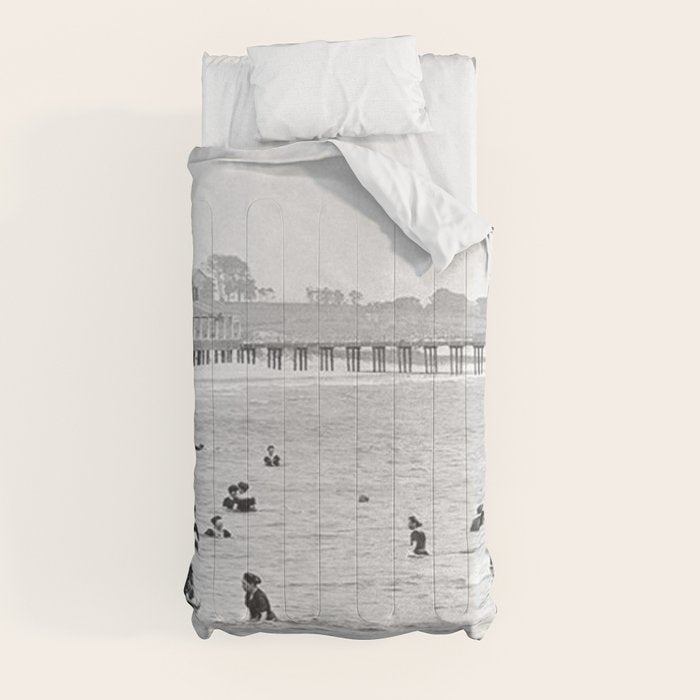 1895 Narragansett Pier and Beach, Narragansett, Rhode Island Comforter