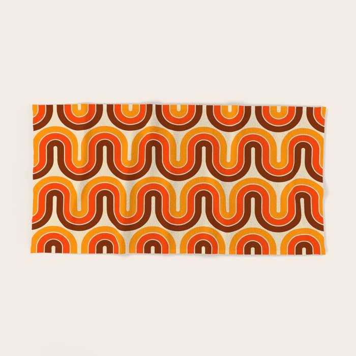 70s Retro Vintage Style 821 Autumn Bath Towel