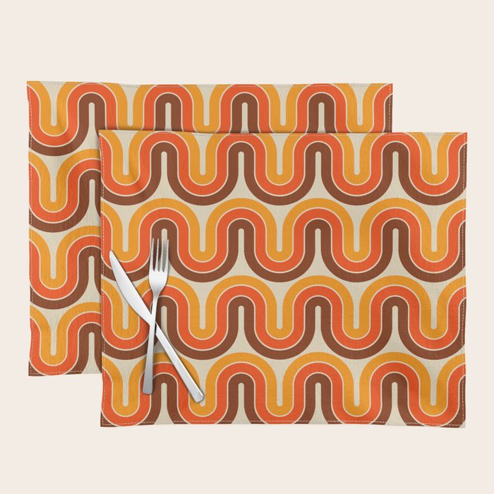 70s Retro Vintage Style 821 Autumn Placemat