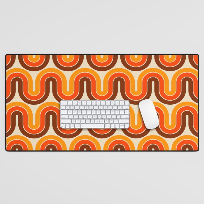 70s Retro Vintage Style 821 Autumn Desk Mat