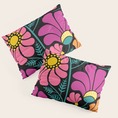 70s Disco Garden Pillow Sham