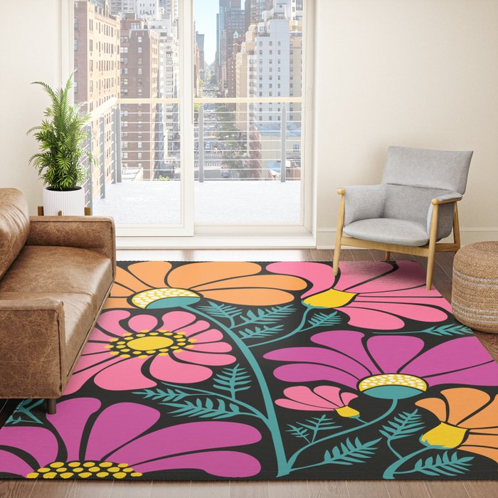 70s Disco Garden Rug