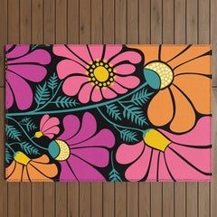 70s Disco Garden Outdoor Rug