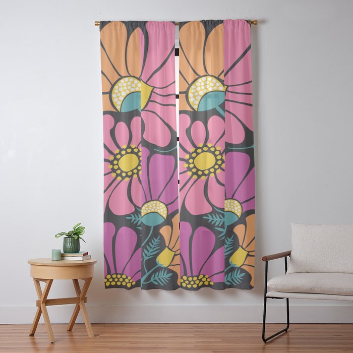 70s Disco Garden Window Curtain