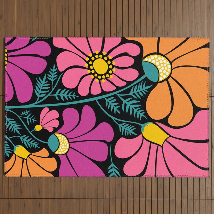 70s Disco Garden Outdoor Rug