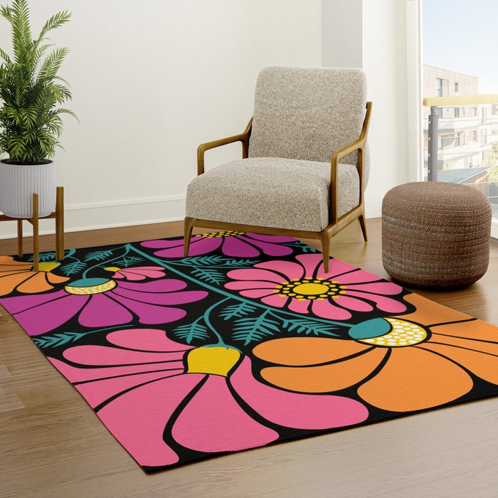 70s Disco Garden Rug