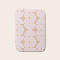 "Grapes and apple slices (pale pink)" Bath Mat
