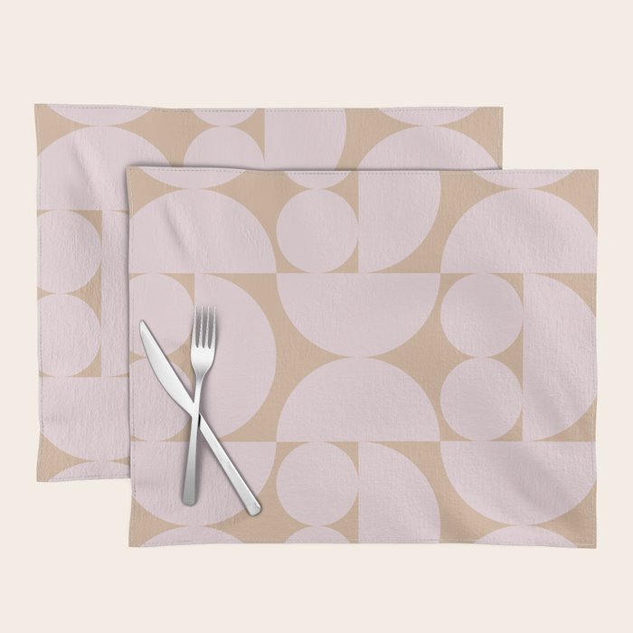 "Grapes and apple slices (pale pink)" Placemat