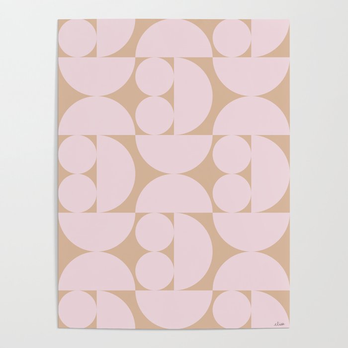 "Grapes and apple slices (pale pink)" Poster