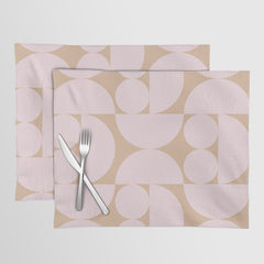 "Grapes and apple slices (pale pink)" Placemat