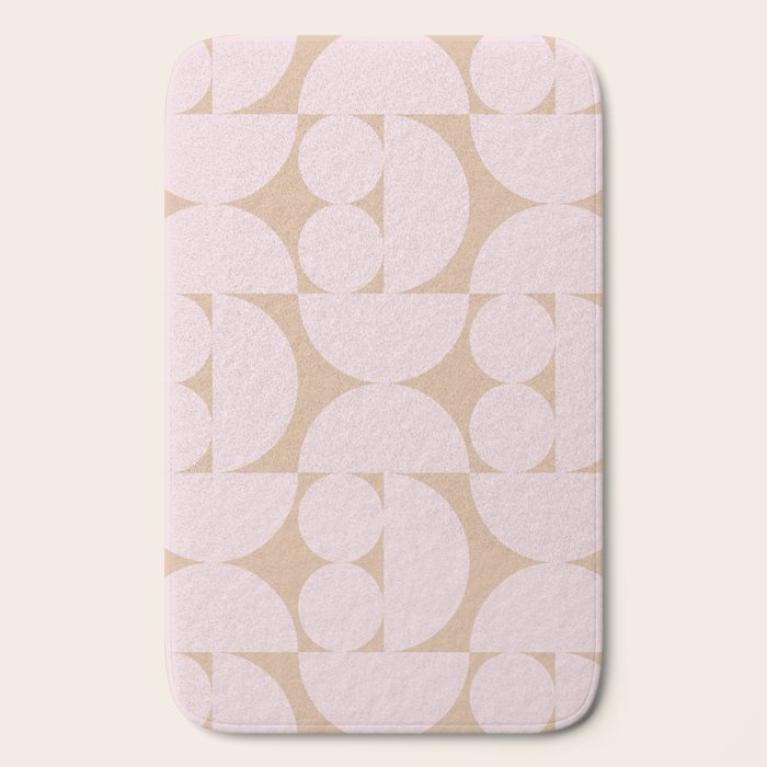"Grapes and apple slices (pale pink)" Bath Mat