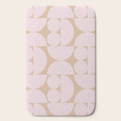"Grapes and apple slices (pale pink)" Bath Mat