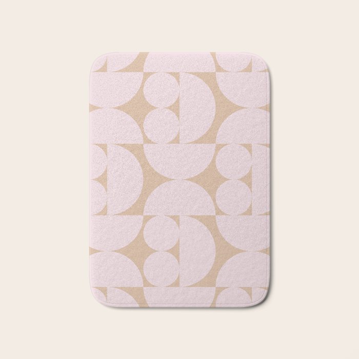 "Grapes and apple slices (pale pink)" Bath Mat