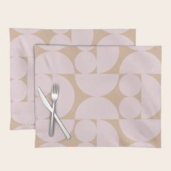 "Grapes and apple slices (pale pink)" Placemat