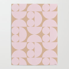 "Grapes and apple slices (pale pink)" Poster