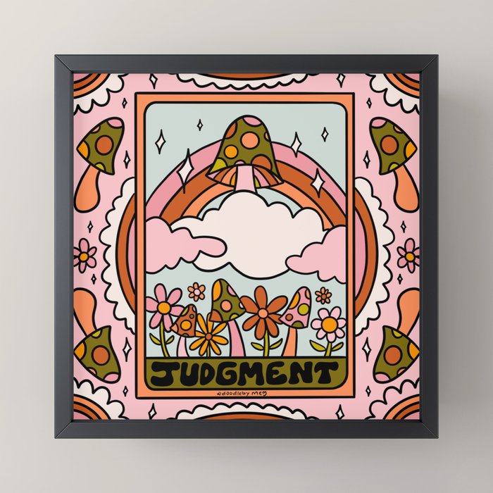 20. Judgment Tarot Mushroom Mini Art Print