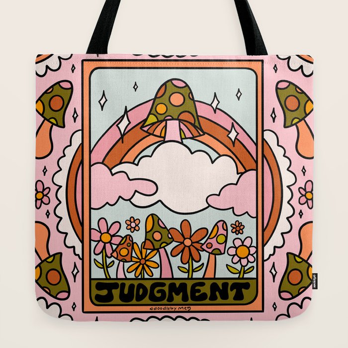20. Judgment Tarot Mushroom Tote Bag