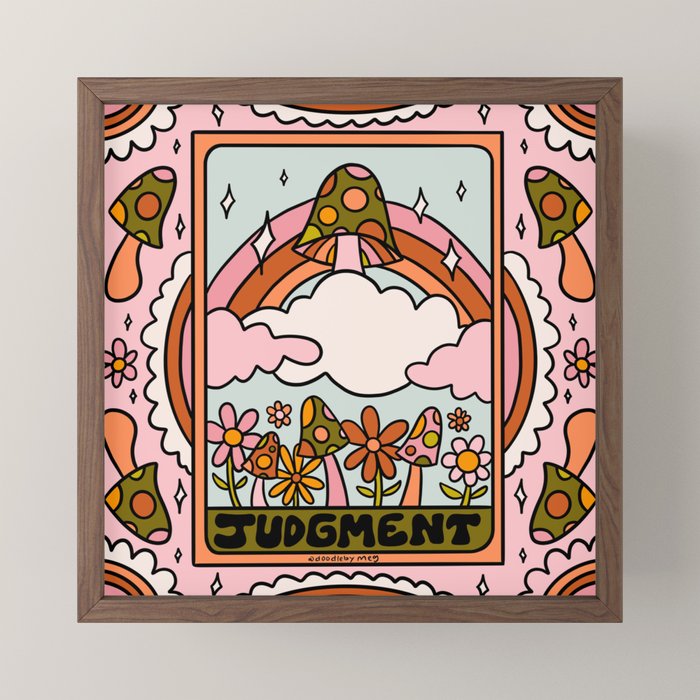 20. Judgment Tarot Mushroom Mini Art Print