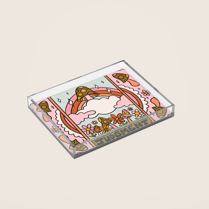 20. Judgment Tarot Mushroom Acrylic Tray