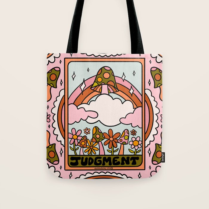 20. Judgment Tarot Mushroom Tote Bag