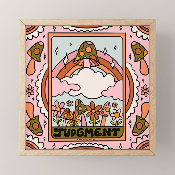 20. Judgment Tarot Mushroom Mini Art Print