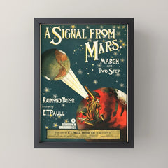 "A Signal from Mars": sheet music cover, 1901 Mini Art Print