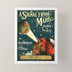 "A Signal from Mars": sheet music cover, 1901 Mini Art Print