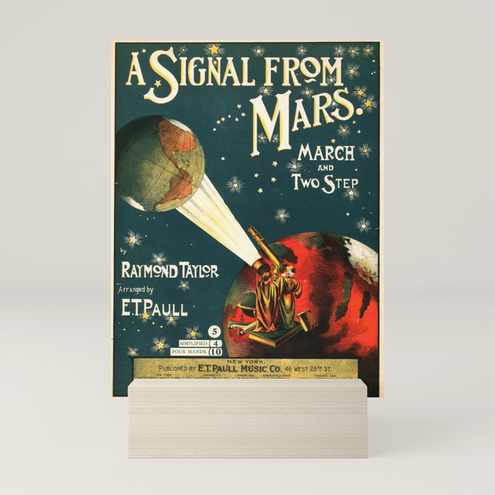 "A Signal from Mars": sheet music cover, 1901 Mini Art Print