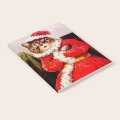 A Merry Christmas' Vintage Cat Art by Louis Wain Notebook