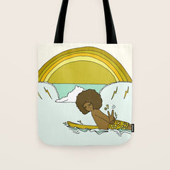 "buttons" kaluhiokalani 70s surf legend // retro surf art by surfy birdy Tote Bag
