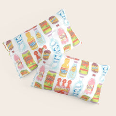 90s Drinks Pillow Sham
